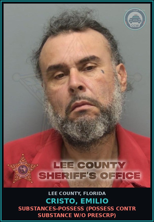 Booking mugshot of CRISTO, EMILIO in Lee County