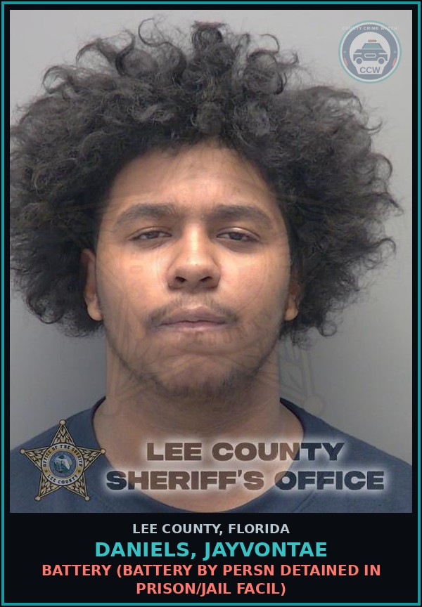 Booking mugshot of DANIELS, JAYVONTAE in Lee County