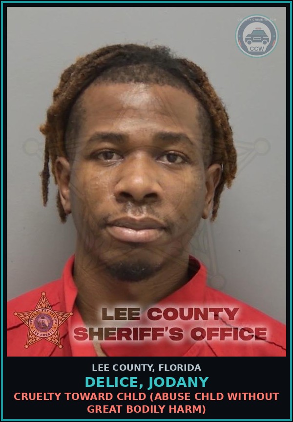 Booking mugshot of DELICE, JODANY in Lee County
