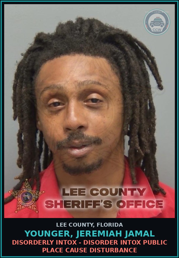 Booking mugshot of YOUNGER, JEREMIAH JAMAL in Lee County