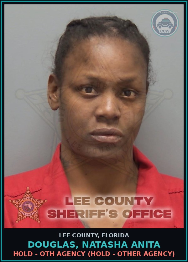 Booking mugshot of DOUGLAS, NATASHA ANITA in Lee County