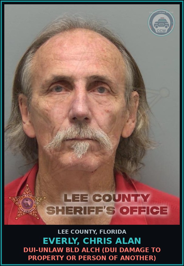 Booking mugshot of EVERLY, CHRIS ALAN in Lee County