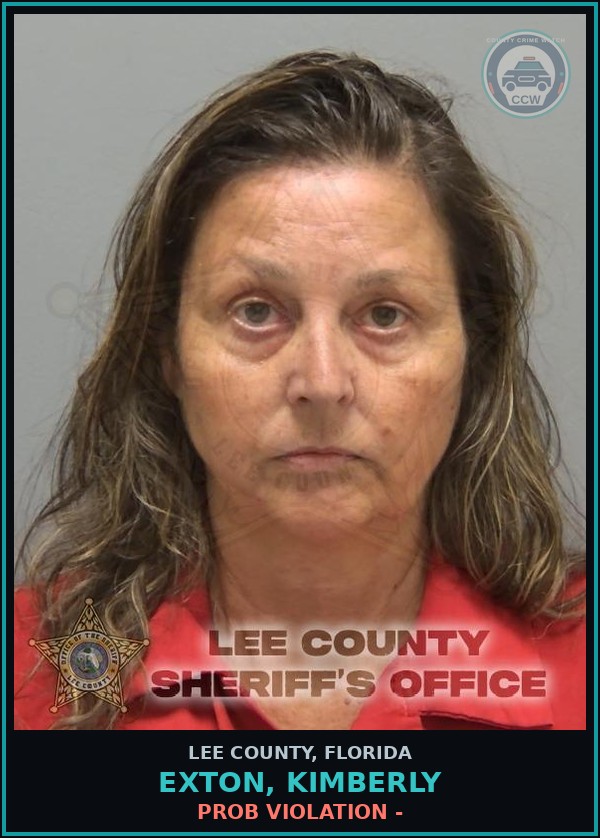 Booking mugshot of EXTON, KIMBERLY in Lee County