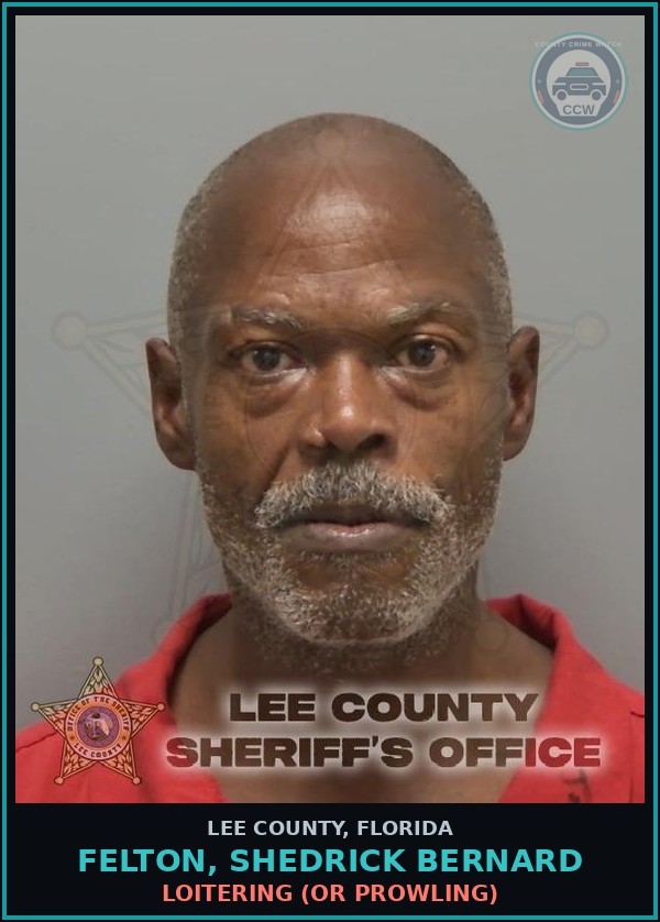 Booking mugshot of FELTON, SHEDRICK BERNARD in Lee County