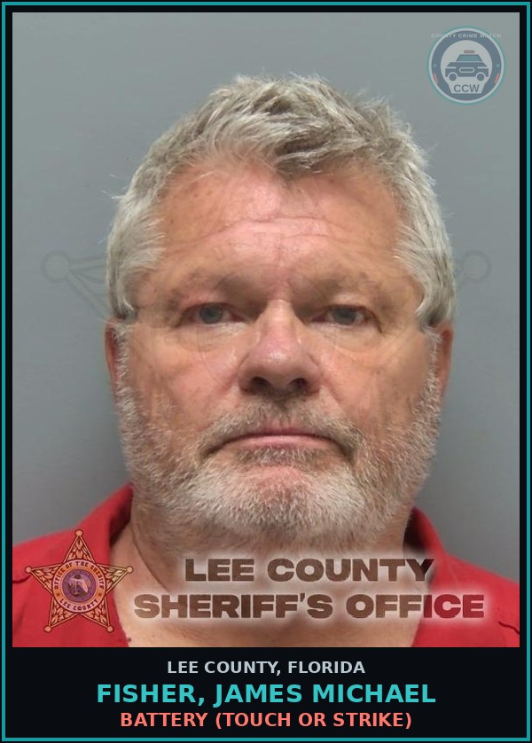Booking mugshot of FISHER, JAMES MICHAEL in Lee County