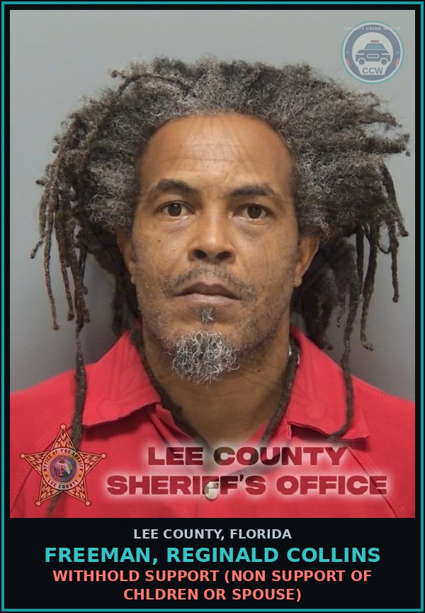 Booking mugshot of FREEMAN, REGINALD COLLINS in Lee County