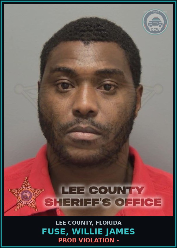 Booking mugshot of FUSE, WILLIE JAMES in Lee County