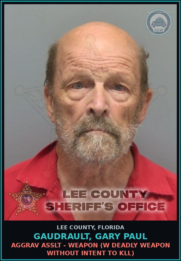 Booking mugshot of GAUDRAULT, GARY PAUL in Lee County