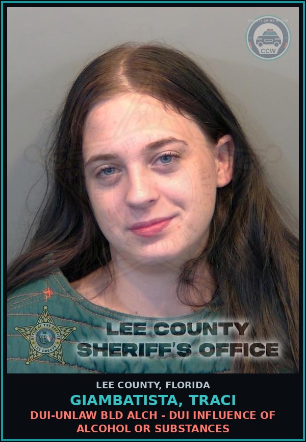 Booking mugshot of GIAMBATISTA, TRACI in Lee County