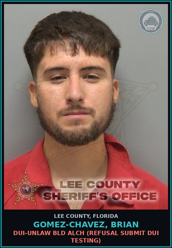 Booking mugshot of GOMEZ-CHAVEZ, BRIAN in Lee County