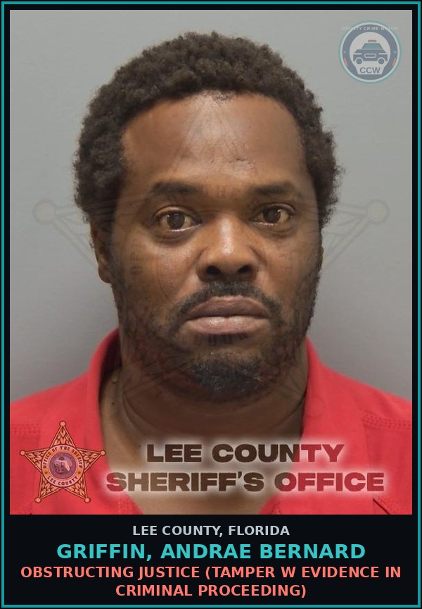 Booking mugshot of GRIFFIN, ANDRAE BERNARD in Lee County