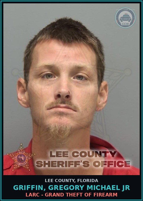 Booking mugshot of GRIFFIN, GREGORY MICHAEL JR in Lee County