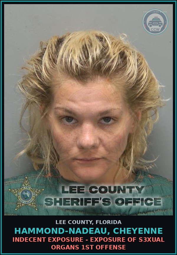 Booking mugshot of HAMMOND-NADEAU, CHEYENNE in Lee County