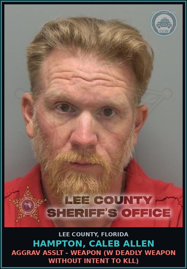 Booking mugshot of HAMPTON, CALEB ALLEN in Lee County