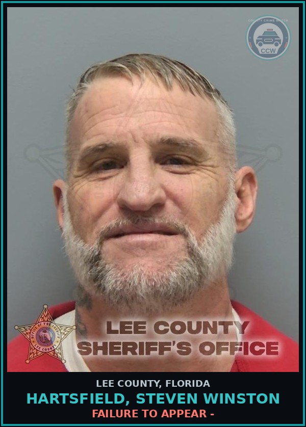 Booking mugshot of HARTSFIELD, STEVEN WINSTON in Lee County