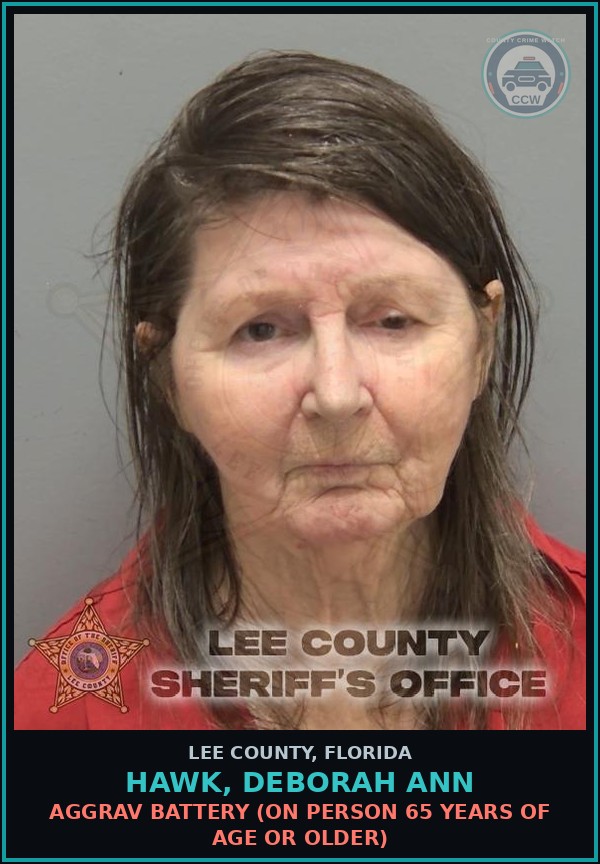 Booking mugshot of HAWK, DEBORAH ANN in Lee County