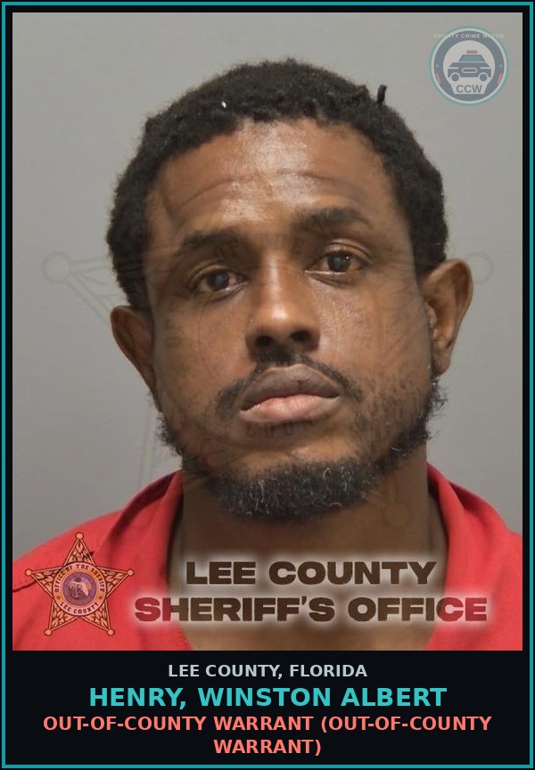 Booking mugshot of HENRY, WINSTON ALBERT in Lee County