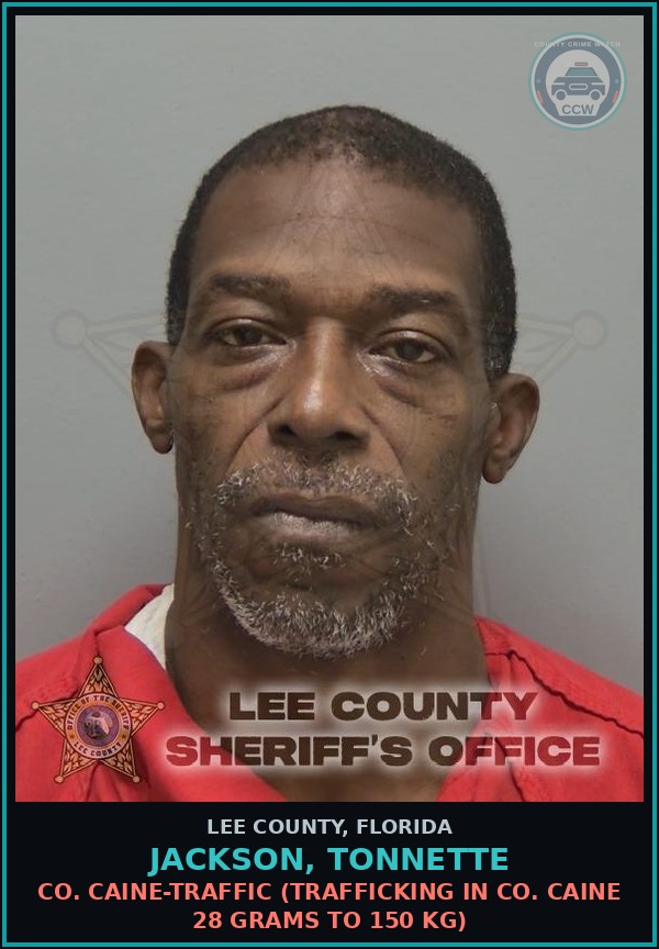 Booking mugshot of JACKSON, TONNETTE in Lee County