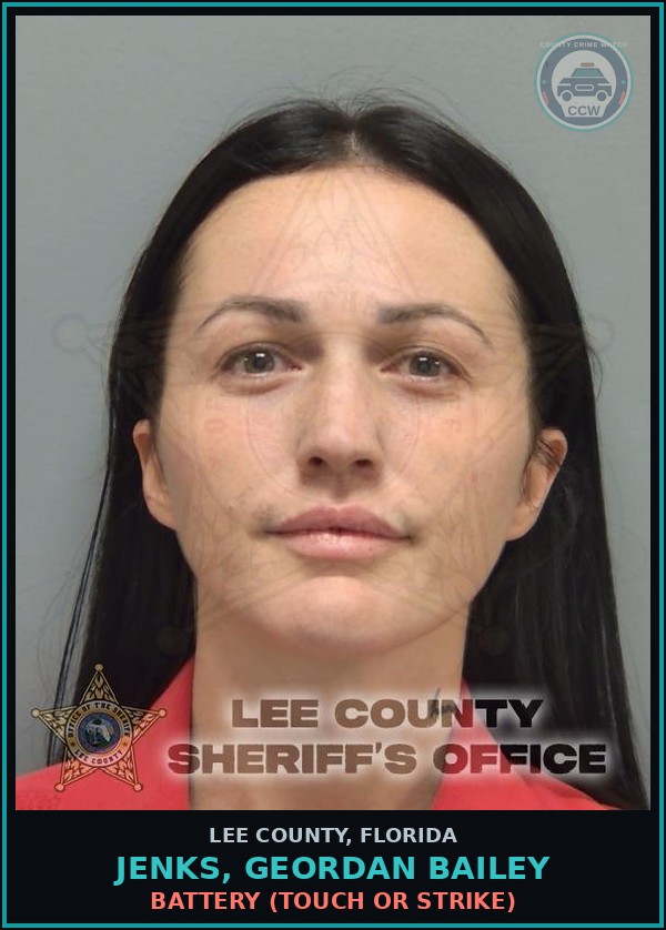 Booking mugshot of JENKS, GEORDAN BAILEY in Lee County