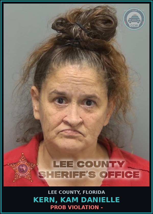 Booking mugshot of KERN, KAM DANIELLE in Lee County