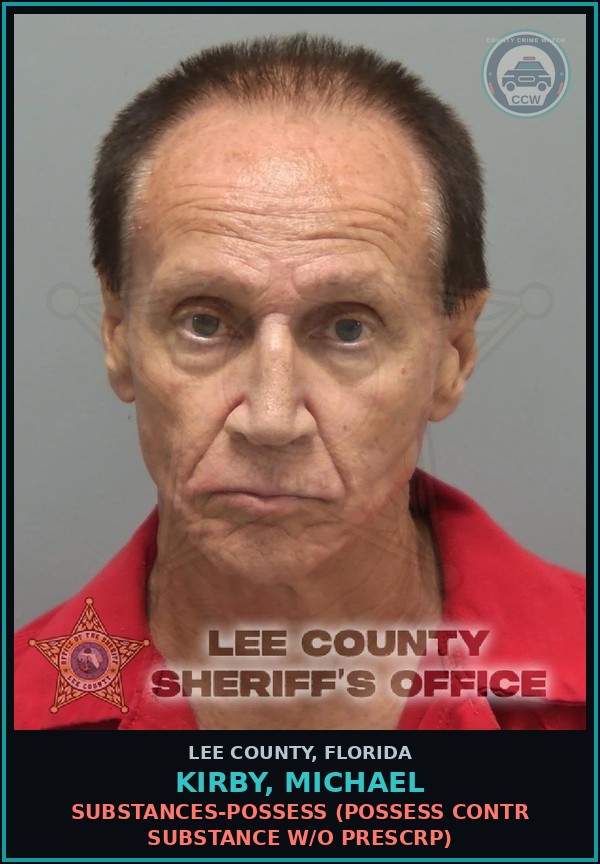 Booking mugshot of KIRBY, MICHAEL in Lee County