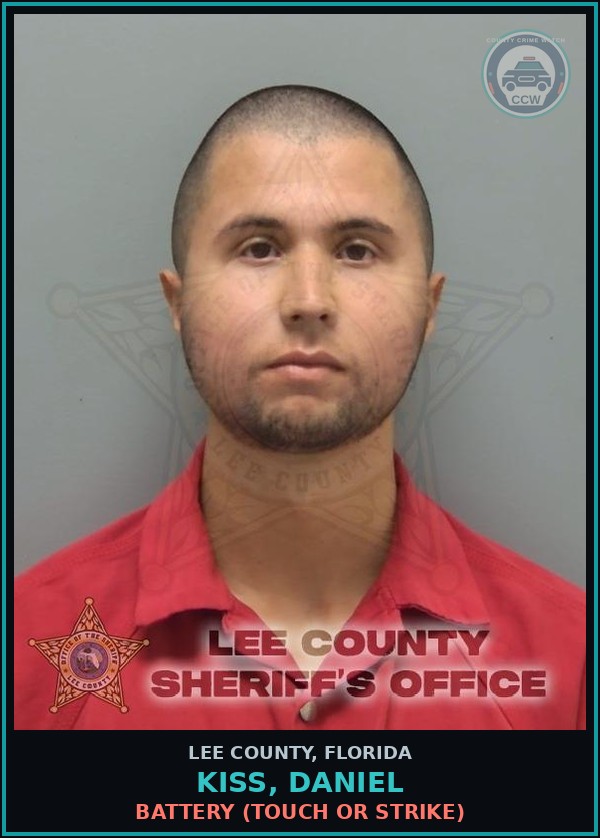 Booking mugshot of KISS, DANIEL in Lee County