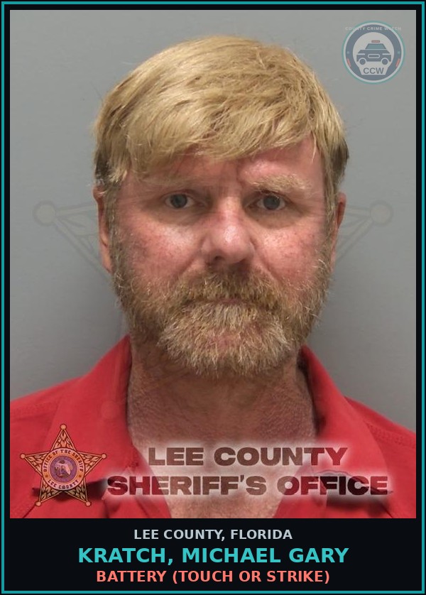 Booking mugshot of KRATCH, MICHAEL GARY in Lee County
