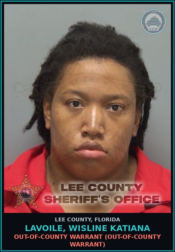 Booking mugshot of LAVOILE, WISLINE KATIANA in Lee County