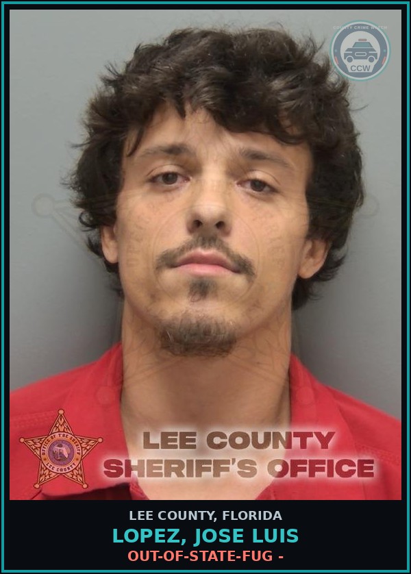 Booking mugshot of LOPEZ, JOSE LUIS in Lee County