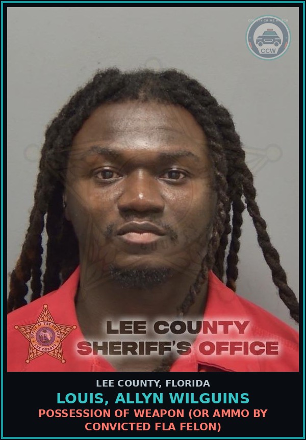 Booking mugshot of LOUIS, ALLYN WILGUINS in Lee County