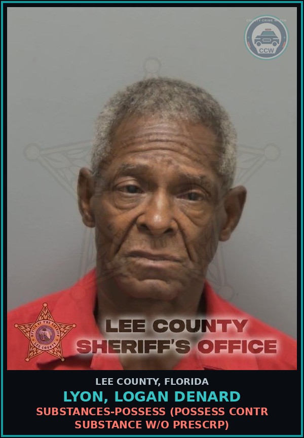 Booking mugshot of LYON, LOGAN DENARD in Lee County
