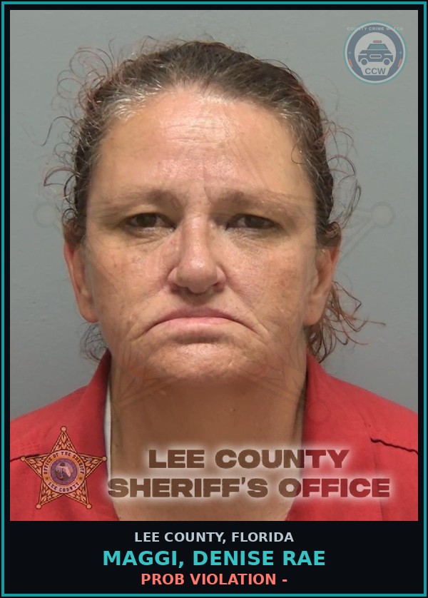 Booking mugshot of MAGGI, DENISE RAE in Lee County