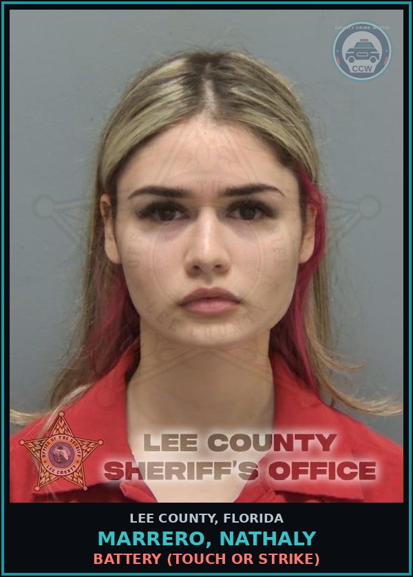 Booking mugshot of MARRERO, NATHALY in Lee County