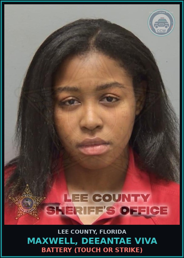 Booking mugshot of MAXWELL, DEEANTAE VIVA in Lee County