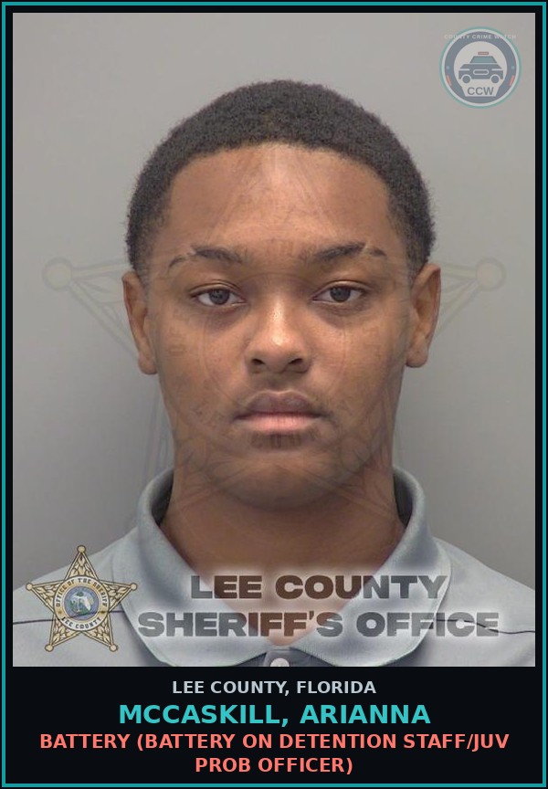 Booking mugshot of MCCASKILL, ARIANNA in Lee County
