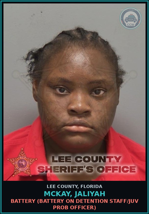 Booking mugshot of MCKAY, JALIYAH in Lee County