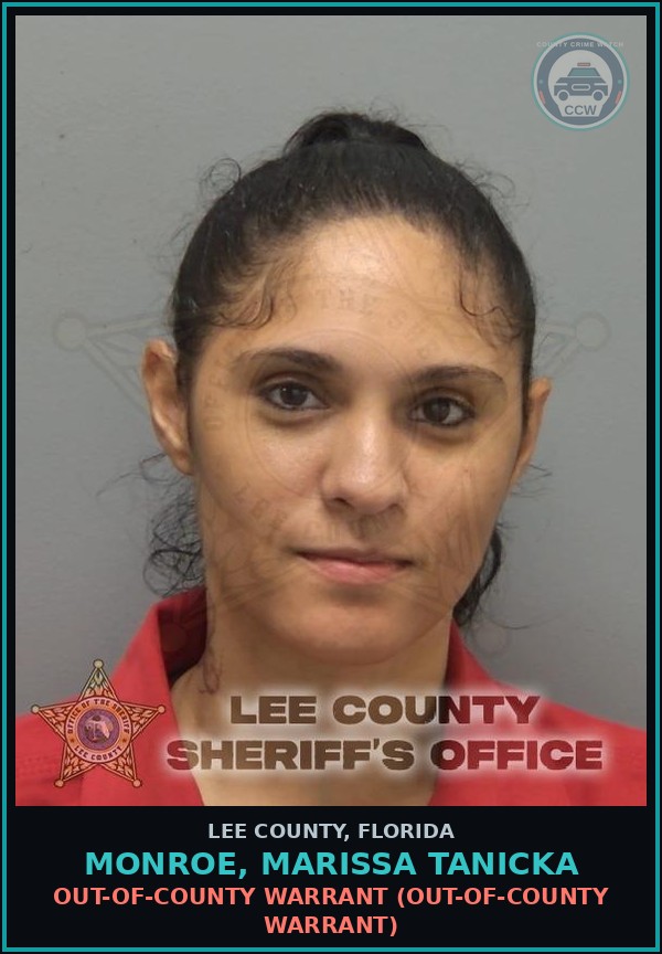 Booking mugshot of MONROE, MARISSA TANICKA in Lee County