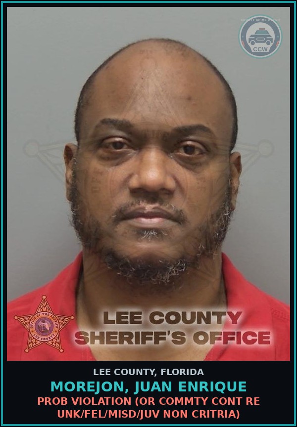 Booking mugshot of MOREJON, JUAN ENRIQUE in Lee County