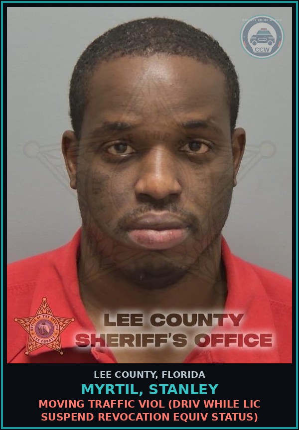 Booking mugshot of MYRTIL, STANLEY in Lee County