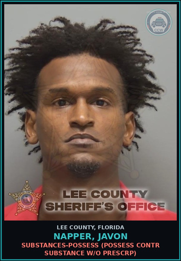 Booking mugshot of NAPPER, JAVON in Lee County
