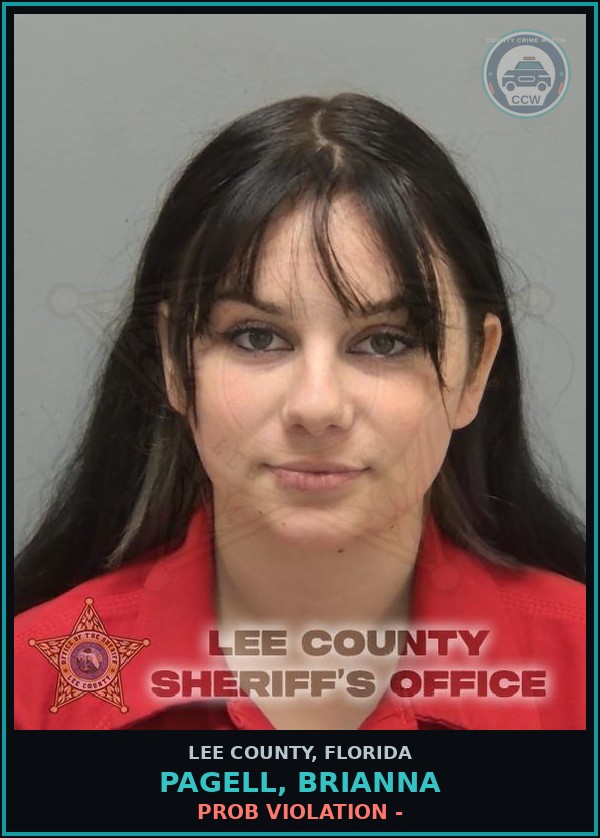 Booking mugshot of PAGELL, BRIANNA in Lee County