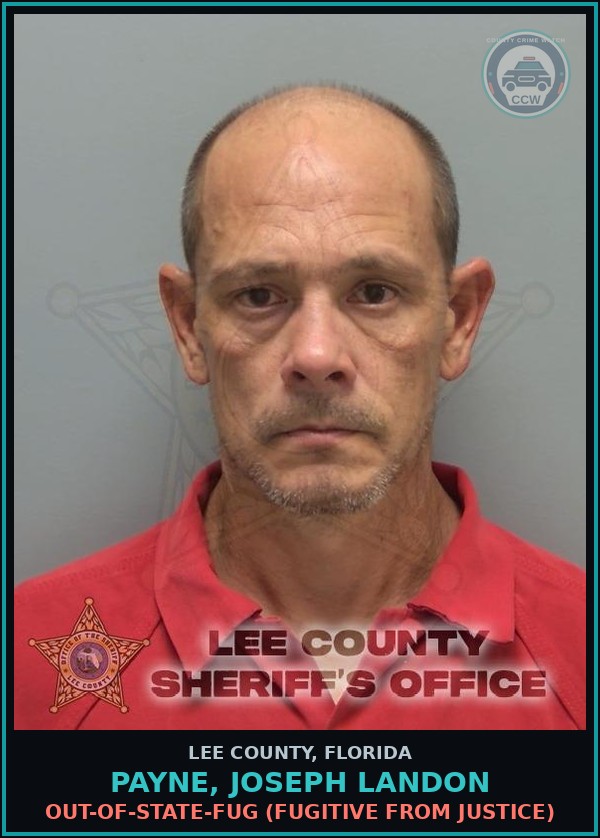 Booking mugshot of PAYNE, JOSEPH LANDON in Lee County