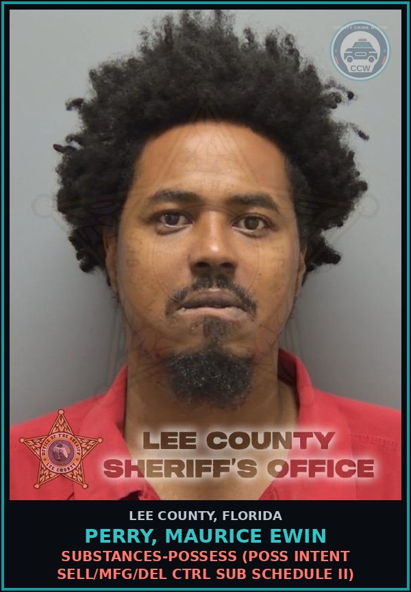 Booking mugshot of PERRY, MAURICE EWIN in Lee County