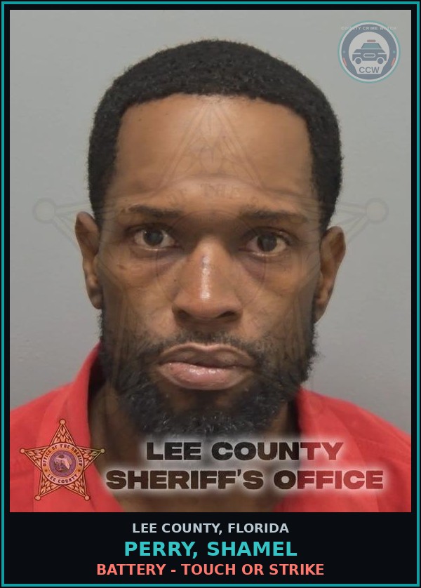 Booking mugshot of PERRY, SHAMEL in Lee County