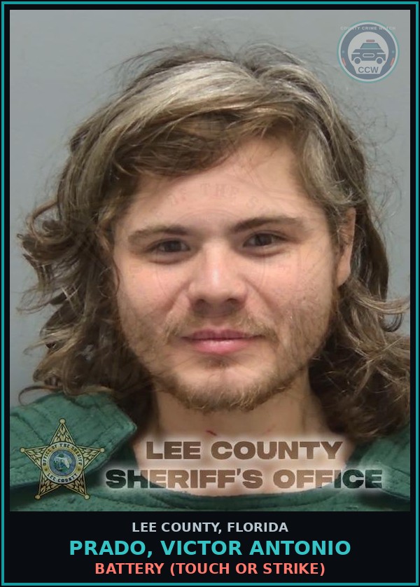 Booking mugshot of PRADO, VICTOR ANTONIO in Lee County
