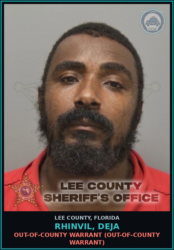 Booking mugshot of RHINVIL, DEJA in Lee County