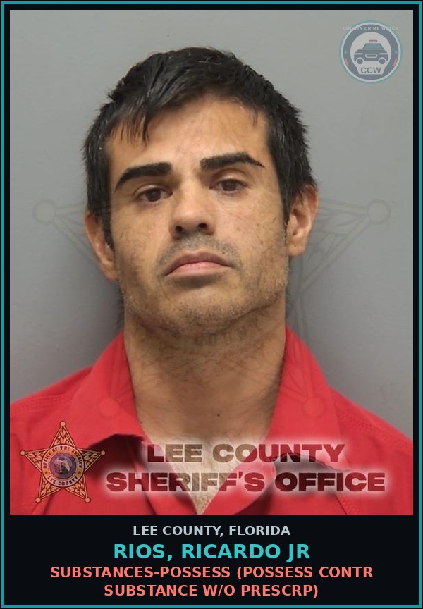Booking mugshot of RIOS, RICARDO JR in Lee County
