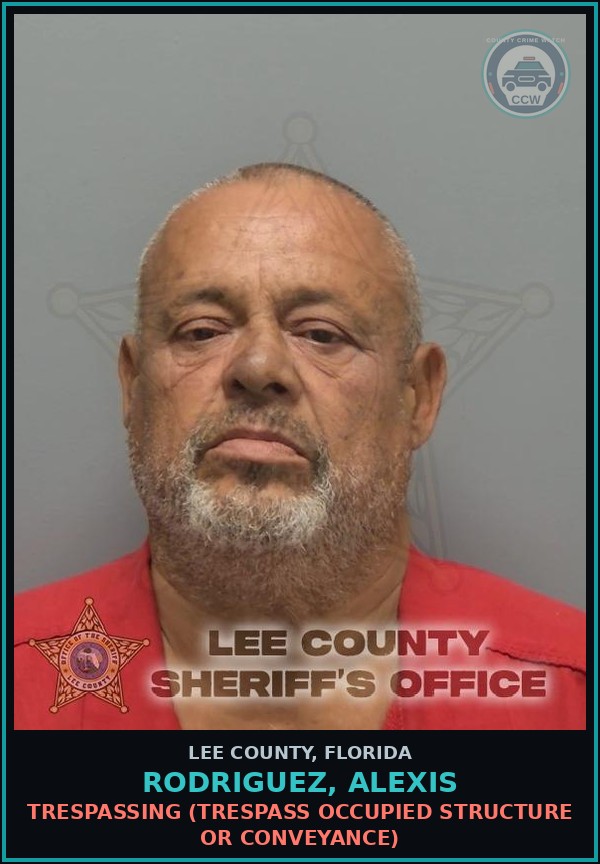 Booking mugshot of RODRIGUEZ, ALEXIS in Lee County