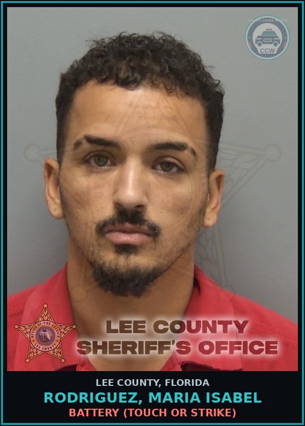 Booking mugshot of RODRIGUEZ, MARIA ISABEL in Lee County