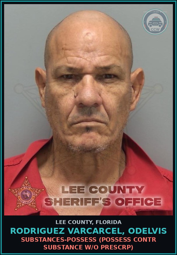 Booking mugshot of RODRIGUEZ VARCARCEL, ODELVIS in Lee County